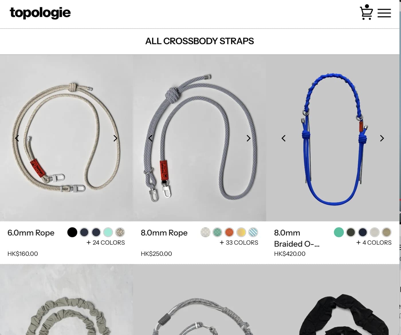 Store screenshot from the Topologie case study presentation Shop by Style 1