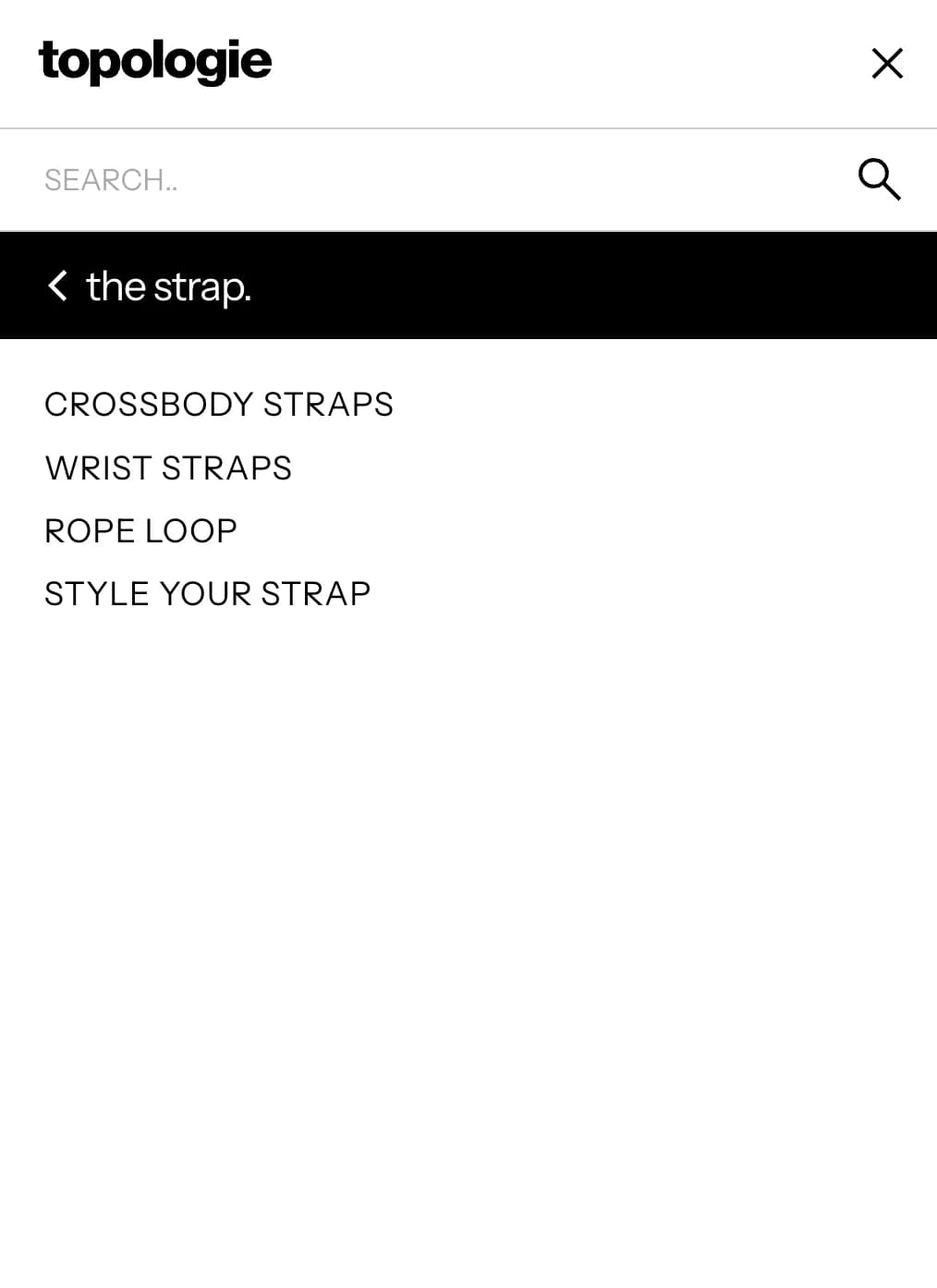 Store screenshot from the Topologie case study presentation Navigation across the catalog 3